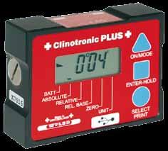 8.2 Inclination measuring instrument CLINOTRONIC PLUS The CLINOTRONIC PLUS provides a measuring capacity of ±45 degrees or alternatively ±10 degrees and ±30 degrees respectively.