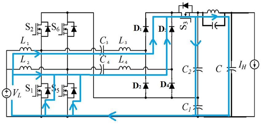 4) The semiconductor devices and the reactive elements are ideal. B. Voltage Conversion Ratio The HVS voltage is given by the following equation: =.
