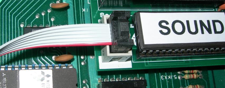 And connect the ribbon cable from