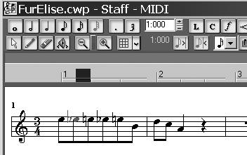 M04_BURG5802_01_SE_C04.QXD 7/2/08 12:19 PM Page 237 4.8 MIDI 237 Figure 4.25 Staff view (from Cakewalk Music Creator) Figure 4.26 Piano roll view (from Cakewalk Music Creator) Figure 4.
