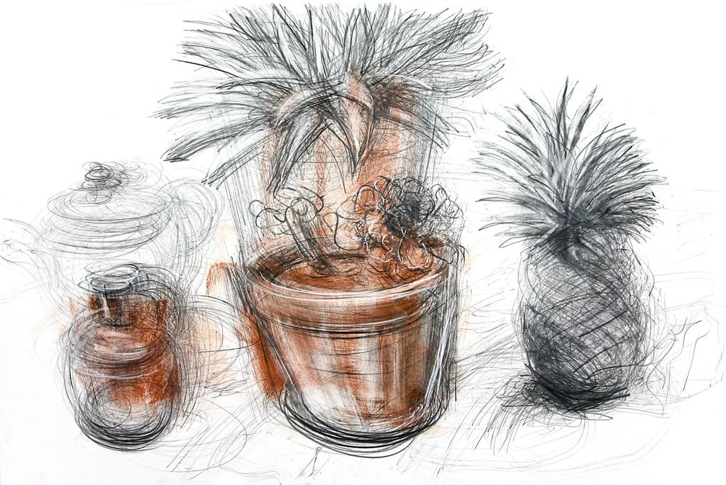 Still Life 9/10 RHYTHM Let the gestural lines do the all the work, be sure not to get in too close and illustrate.