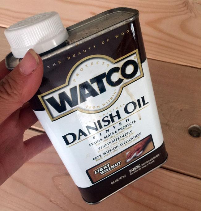 I love Watco Danish Oil [9]because it is a beautiful, durable finish that