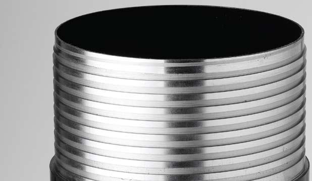 required Smooth outer line gives easier passage through rough ground Sizes available: Thread may be used on all diameters above 114.