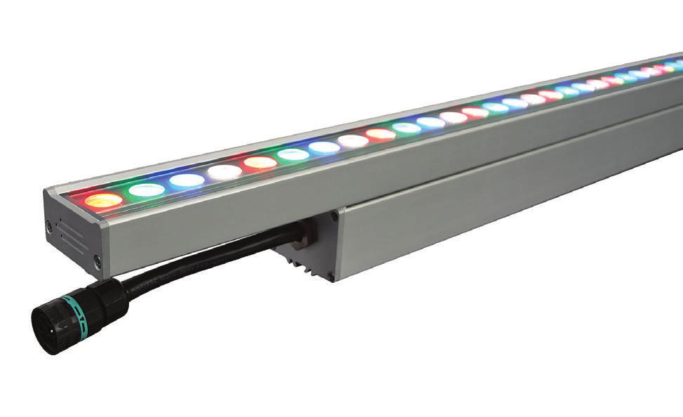 RGBW Linear Outdoor LED Features integral