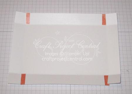 Step 2 Take a 4-3/4 x 6-5/8 piece of Whisper White card stock and score