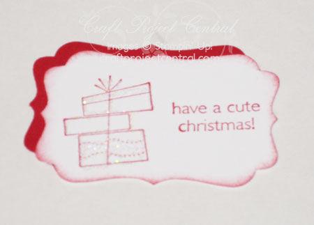 Using a Stamping Sponge and the Real Red Classic Stampin Pad, sponge around the edges of the Whisper White piece.