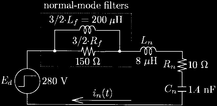 Comparing the normal-mode current oscillation with the common-mode current oscillation leads to the fact that the peak value and oscillation frequency ratios are 4/3 and 2,