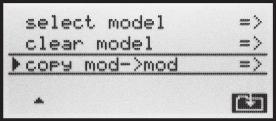 Note: If you wish to erase the currently active model memory in the basic display, you will be required to defi ne the model type Heli or Fixed-wing