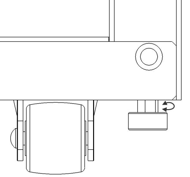 Once the cabinet has been moved to the final location, level and anchor the cabinet per the instructions below.
