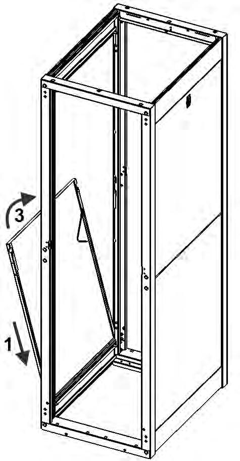 Removing the Side Panels on 4- Slide Cabinet: 1. Unlock the top side panel latch with the key (if necessary). 2.