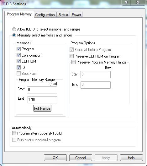 Steps to Un-Brick the E-puck 17 Import a basic file into MPLAB Go to Programmer ->
