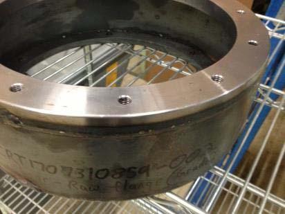 4.1.4 Test 3 Horizontal Shear Force Test (Supplemental Tests) Raw steel base flange with machined