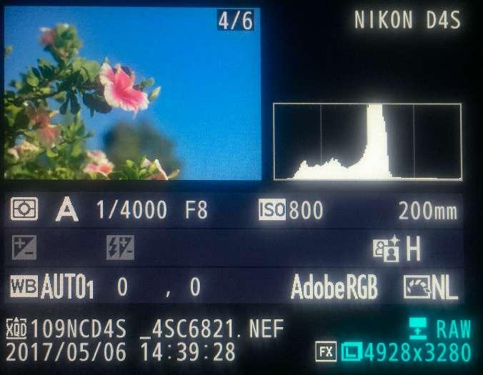 On a different camera the histogram display might look like this: In the
