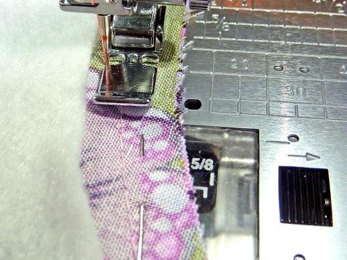 6. Using a ½" seam allowance, stitch along the top and bottom of each pair.