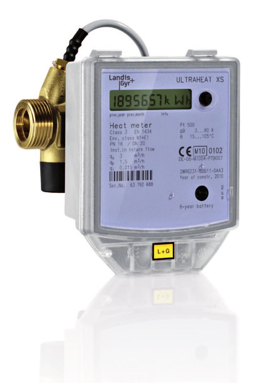 T350 Customer tailored for residential applications Ultrasonic Heating or Cooling meter High measuring accuracy and reliability due to proven ultrasonic technology Nonwearing - requires no mechanical
