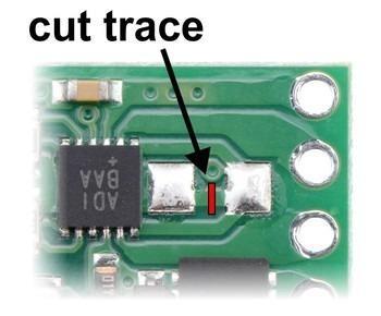 Then, you will need to add your own appropriate surface-mount 1206 resistor to these pads.