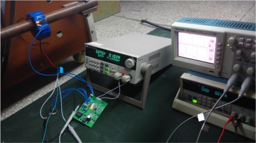Figure 8 Test result of output power The result shows that the output power is nearly 600mW when line current is 10A.