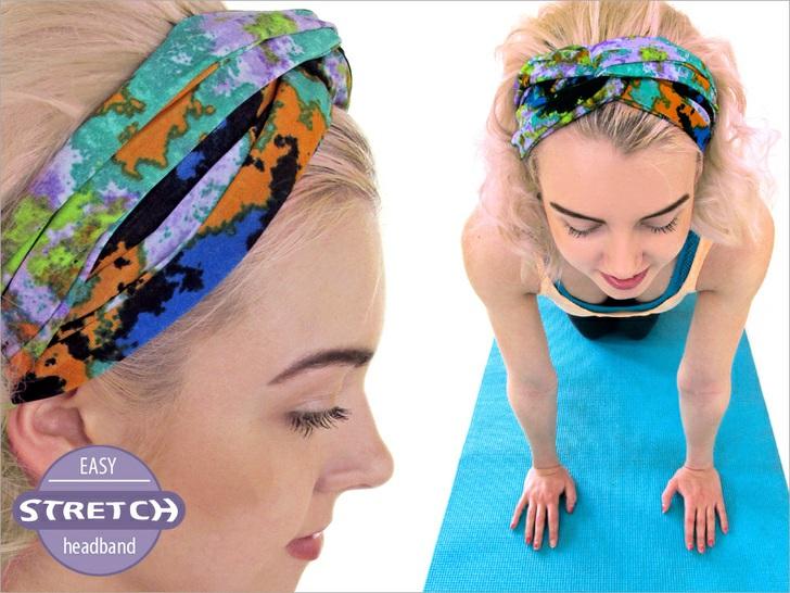 Our headbands are "one-size-fits-all" and based on sizing for similar headbands available at retail outlets. The elastic stretches from its cut length of 7" to approximately 11".