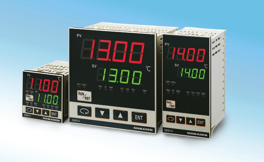 Shimaden, Temperature and Humidity Control Specialists C %RH Series SRS11/13/1 SHIMADE DIGITAL COTROLLER approved BASIC FEATURES compliance Multi-input and multi-range performance Small instrument