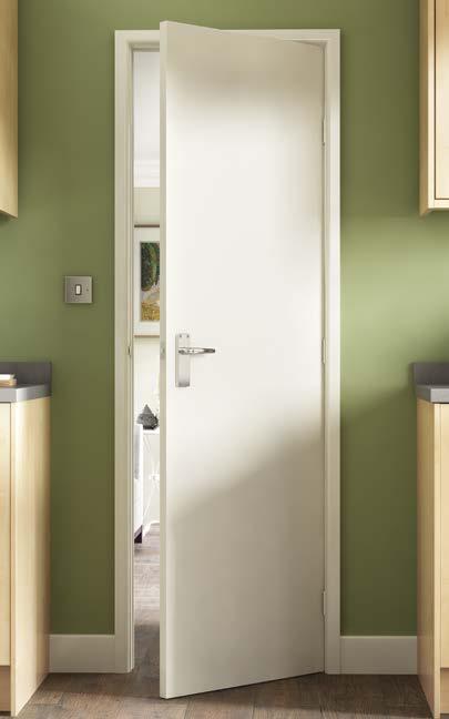 Walnut Foil Flush White Faced Fibreboard Foil doors offer a consistent colour, shade and finish. They have a sturdier feel and the faces are durable and fully finished. 3D wood grain appearance.