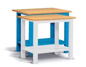mm 1031 705 855 h, workstation with steel worktop 3 mm, load capacity: 1000 kg, supplied assembled, metal