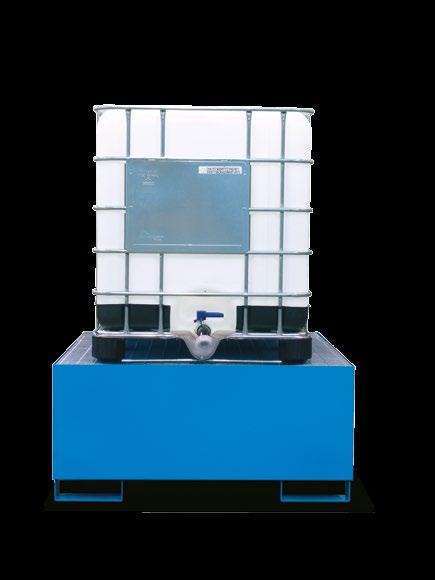 mm 880 600 400 h, to take 1 200 litre drum, non-stackable, colour blue ral 5012,