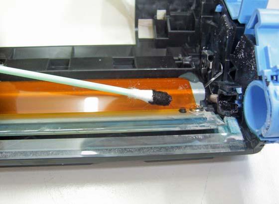 42. Apply a small amount of conductive grease onto the black PCR saddles on