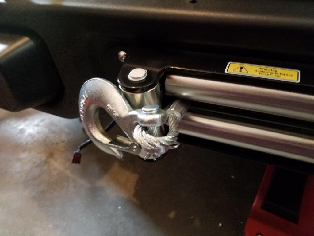 As stated above if you have trouble lining up the bolt holes on the winch plate, you can pull