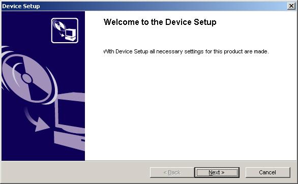 3. PREPARING TO OPERATE THE SCANNER (4) Click [Device Setup]. The following window appears.