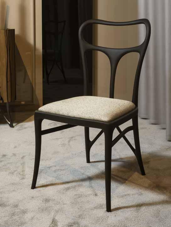 92 2018-65 Sedia in Frassino tinto grey Chair