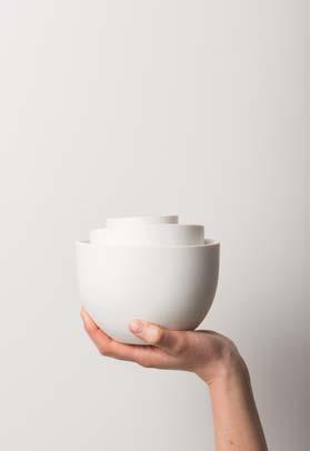 bowl urban clay white, porcelain (Ø12x7,5cm)