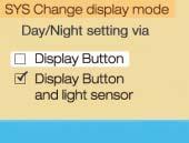 Info Servces*/System settngs System settngs Settng the dsplay dmmng characterstcs (day and nght dsplay) 1 Changes by pressng Ä 2 Changes by pressng Ä and ambent lght sensor P Settng actve Q Settng