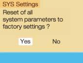 Info Servces*/System settngs System settngs Resettng all settngs to the factory settngs If the settngs menu s dsplayed Turn the rght-hand rotary/push-button v to hghlght Factory settngs and press to