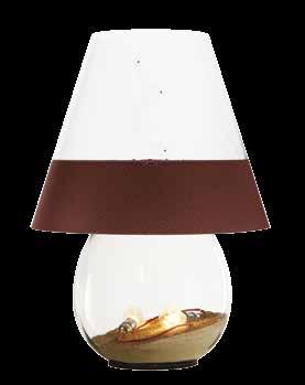 ø cm H 82 cm Lampadine 2 x 70 W max Bulbs: 2 x 70 w max BONBONNE CL 1550 Lampada da terra per esterni in vetro stampato, paralume decorativo in