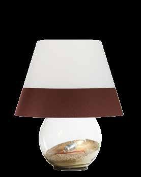 decorative shade in natural sandylex with brown texture.