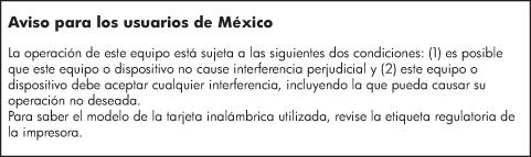 Notă pentru utilizatorii din Mexic Notificări pentru utilizatorii din