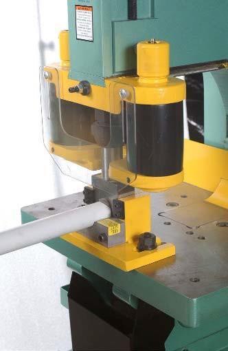 The pipe notching striker is an extended flat bottom punch used in your standard stripper assembly to press down the pipe notching die.