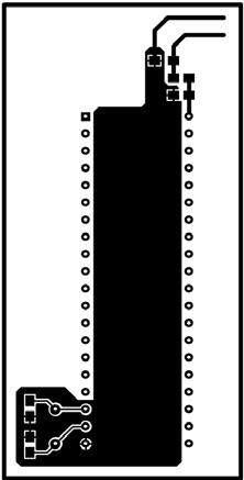 AVR042 Figure 6-1. (A) basic schematic of required/recommended connections for AT90S8515. (B) Copper PCB layout. (C) and (D) top and bottom silk prints.