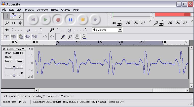 PC audio uses AC-97 chip with 20 bit A-D converter (DAC) for microphone/line input.