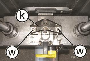 Pull out the pulley and pulley cover to release the cable. 5. Back off the two screws (w) using a 10-mm hex wrench. 6.