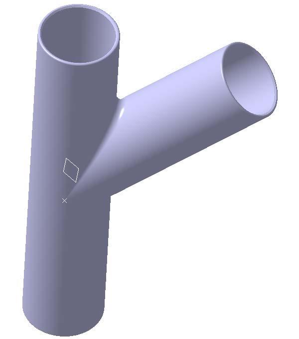 TUTORIAL 2C: CREATING PLANES AND HOLLOW TUBE The below sketch is for a Plumbers tube which is hollow and has a 45 degree joint.