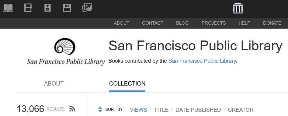 SFPL at Internet Archive, archive.