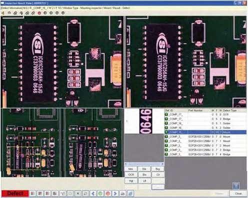 Defect data for all PCB assemblies is stored in a single data base server.