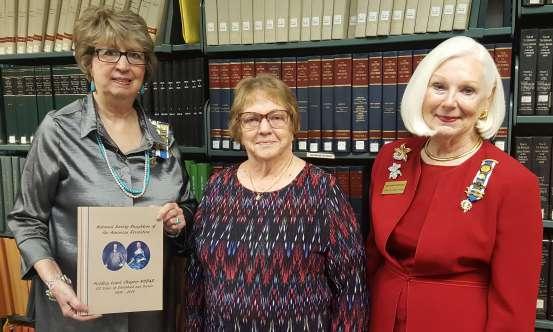 Wanda Patterson, Chapter Historian, and Marilynn Carol Palmer presented us with a beautiful copy of Fielding Lewis