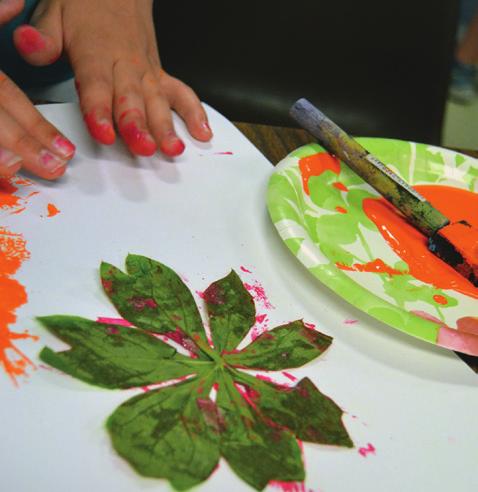 Step 6: Continue until your paper is covered with painted leaf prints.