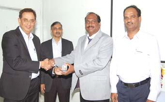 Nirvaya Kumar Palai, Head-Quarry, HQ (Mumbai), receives his award from