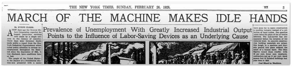 History: 1920-50s Robots have been about to take all the jobs