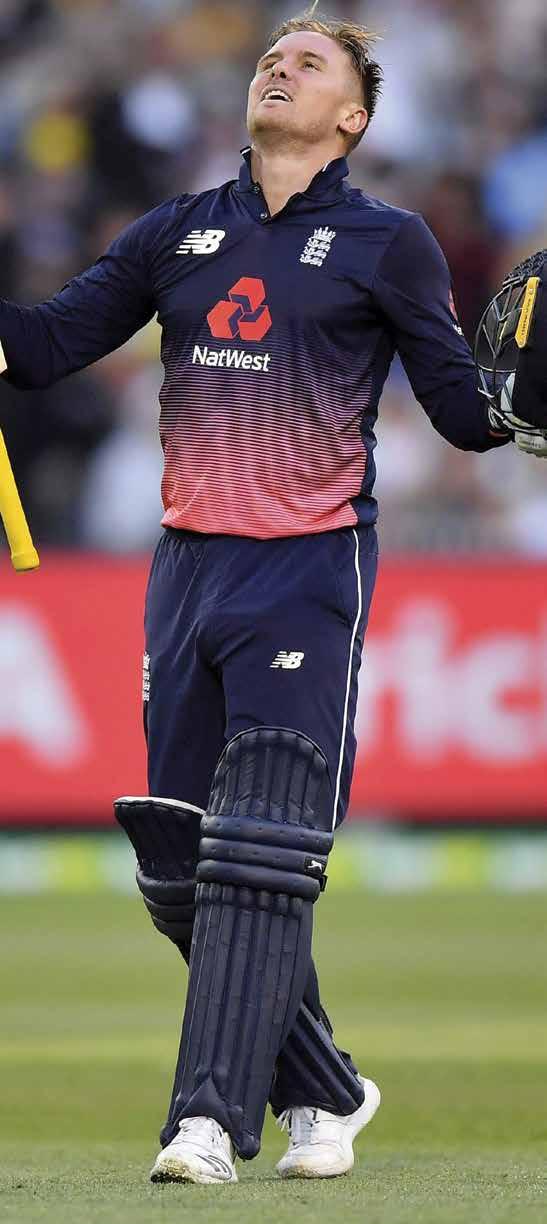 20 Monday, January 15, 2018 Jason Roy hits record 180 SPORTS England beat Australia Melbourne Jason Roy hit the highest one-day international score by an England player with a sublime 180 to help the