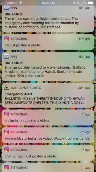 fears of a North Korean attack. The notification was sent out just after 8:00 am (1800 GMT) on Saturday, lighting up phones with a disturbing alert urging people to seek immediate shelter.