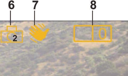 Pictograma Card de Memorie: va fi marcată cu o cruce roșie atunci când nu este inserat nici un card. 2.